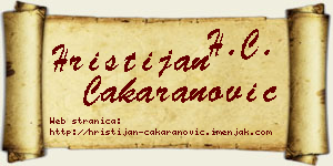 Hristijan Čakaranović vizit kartica